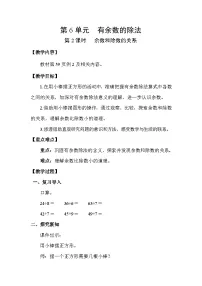 人教版（2024）二年级下册6 余数的除法教案