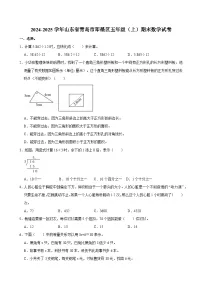 2024-2025学年山东省青岛市即墨区五年级（上）期末数学试卷