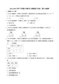 统计与概率（单元测试）-2024-2025学年六年级数学下册  人教版