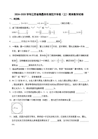2024-2025学年江西省南昌市东湖区六年级（上）期末数学试卷