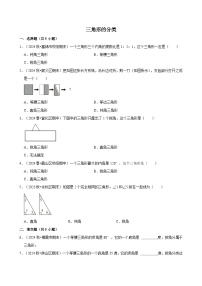 三角形的分类（期中专练）（含解析）-2024-2025学年四年级数学下册 人教版