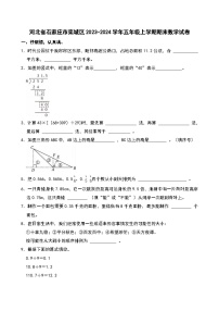 河北省石家庄市栾城区2023-2024学年五年级上学期期末数学试卷