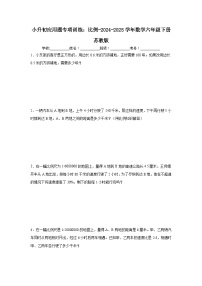 小升初应用题专项训练：比例-2024-2025学年数学六年级下册苏教版