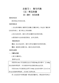 数学六年级下册数与代数第1课时教案设计