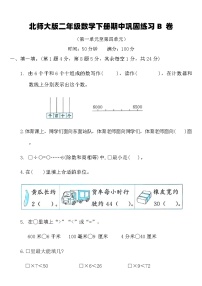 北师大版二年级数学下册期中巩固练习B卷（含答案）