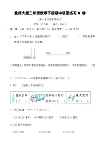 北师大版二年级数学下册期中巩固练习B卷（含答案）