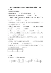 期末素养检测卷-2024-2025学年数学五年级下册人教版