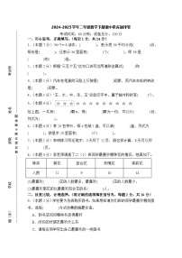 【A4考试版】数学2024-2025学年二年级数学下册期中素养测评卷（人教版）