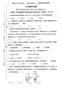 广东省佛山市南海区狮山中学小学2024-2025学年六年级下数学期中试卷