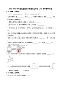 2022-2023学年湖北省荆州市洪湖市五年级（下）期中数学试卷