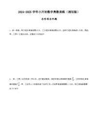 2024-2025学年小升初数学奥数训练（通用版）--合作综合问题（含答案+解析）