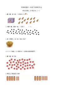 小学数学苏教版（2024）一年级下册（2024）抓抓数数优秀课后练习题