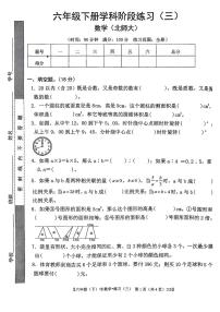 江西省宜春市丰城市2024-2025学年六年级下学期月考数学试题