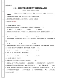 期中素养质量检测卷（试题）-2024-2025学年六年级数学下册人教版-A4