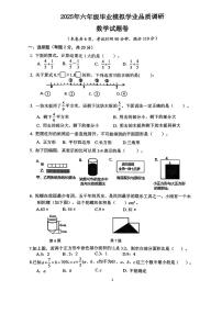 浙江省温州市平阳县2024-2025学年六年级下学期小升初模拟考试数学试题及答案