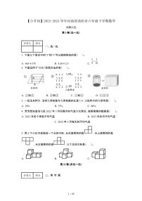 2023_2024学年 [小升初]河南洛阳六年级下册数学调研试卷[有解析]