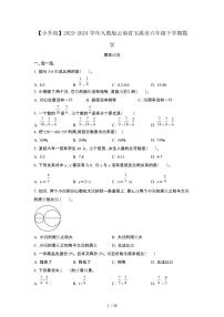 2023_2024学年 [小升初人教版]云南玉溪六年级下册数学期末试卷[有解析]