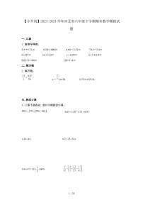 2023_2024学年 [小升初]河北六年级下册期末数学试卷[有解析]