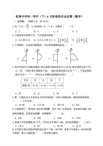 2025年哈尔滨市虹桥中学六年级（下）6月月考数学试题及答案