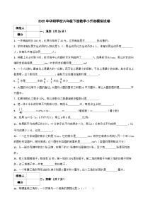 永州市2025年华阳学校六年级下册数学小升初模拟试卷（六）附解析