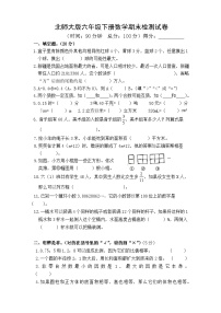 期末检测试题（试题）-2024-2025学年六年级下册数学北师大版
