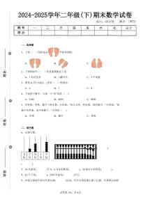 2025年夏人教版二年级数学下学期期末押题卷（五）及其答案