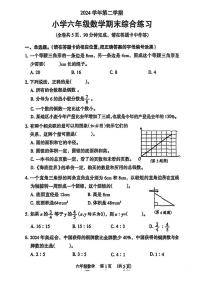 广东省广州市荔湾区2024-2025学年第二学期六年级数学期末试卷（无答案）