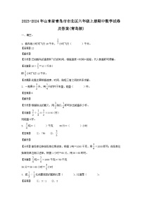 2023-2024年山东省青岛市市北区六年级上册期中数学试卷及答案(青岛版)
