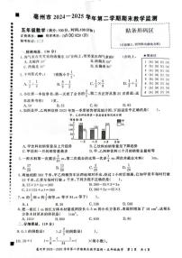 安徽省亳州市2024-2025学年下学期五年级数学期末试题（无答案）