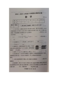 河南省新乡市封丘县2024-2025学年下学期六年级数学期末试卷（含答案）