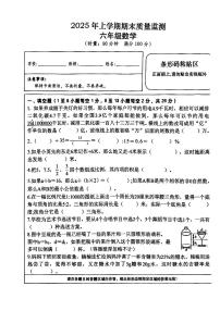 湖南省常德市汉寿县2024-2025学年六年级下数学期末试卷