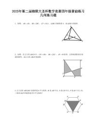 2025年第二届晓猴大圣杯数学竞赛4年级赛前练习几何题目1练习含答案