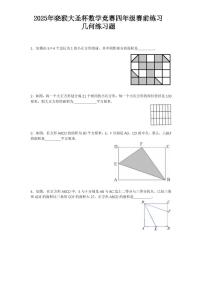 2025年第二届晓猴大圣杯数学竞赛4年级赛前练习几何题目2练习含答案