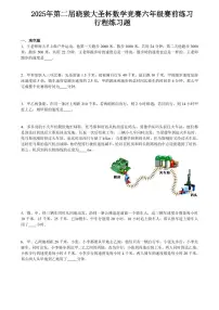2025年第二届晓猴大圣杯数学竞赛6年级赛前练习行程题目练习含答案