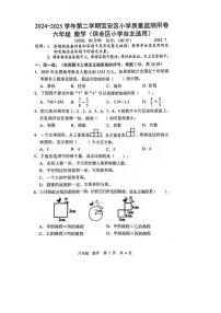 广东省深圳市宝安区2024-2025学年第二学期六年级数学期末试卷（无答案）