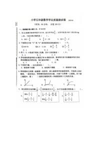 江苏省南京市六合区2024-2025学年下学期五年级数学期末考试试卷