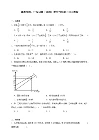 奥数专题：行程问题 训练（试题）数学六年级上册人教版（含解析）