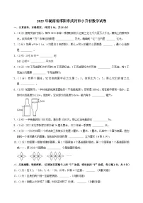 2025年湖南省邵阳市武冈市小升初数学试卷