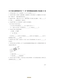 2025年浙江省夏季奥林匹克“丁一杯”数学竞赛省级选拔赛三年级试卷(B)卷