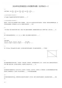 2024年北京海淀区小升初数学试卷（DZ考试十一）（有答案解析）