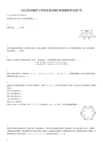 2025年迎春杯小学低年级三年级决赛C卷竞赛数学试卷7月（有答案解析）