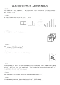2024年北京小升初数学试卷（zp复筛数学真题汇总）（有答案解析）