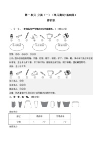 小学数学青岛版（2024）二年级上册（2024）一 妈妈的小帮手——分类（一）单元测试测试题