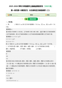 小学数学苏教版（2024）六年级上册一 长方体和正方体长方体和正方体的体积课后练习题