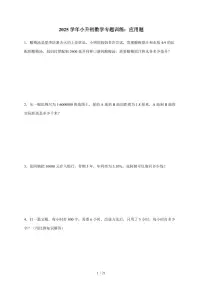 2025年（小升初）六年级下册数学专项练习：应用题（含解析）