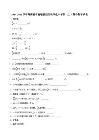 2024-2025学年海南省省直辖县级行政单位六年级（上）期中数学试卷