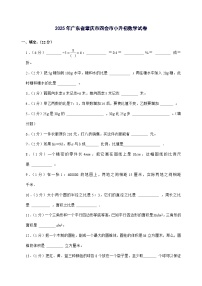 [小升初]2025年广东省肇庆市四会市六年级下册数学试题[附答案]