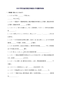 [小升初]2025年河北省石家庄市赵县六年级下册数学试题[附答案]