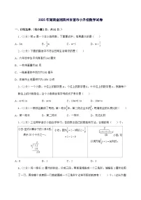 [小升初]2025年湖南省湘西州吉首市六年级下册数学试题[附答案]