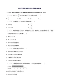 [小升初]2025年山东省滨州市六年级下册数学试题[附答案]